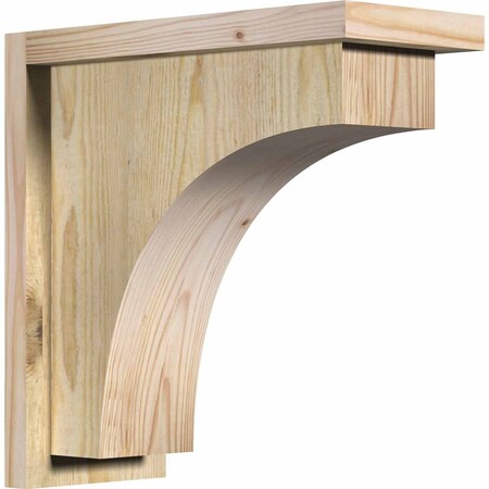 Ekena Millwork Huntington Rough Sawn Corbel w/Backplate, Douglas Fir, 6"W x 14"D x 14"H COR06X14X14HUN01RDF